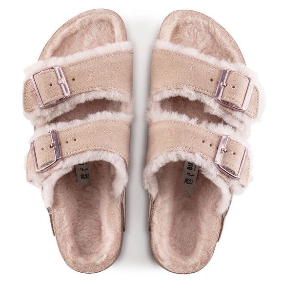 Birkenstock Shoes - Birkenstock Arizona Shearling in Lt. Rose🌹